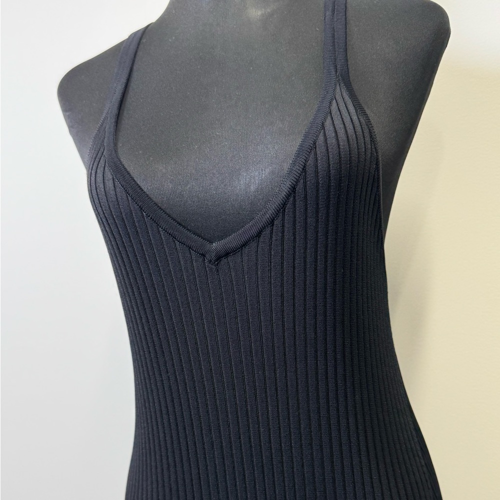 BCBGMaxAzria Black Ribbed Knit Dress Size M